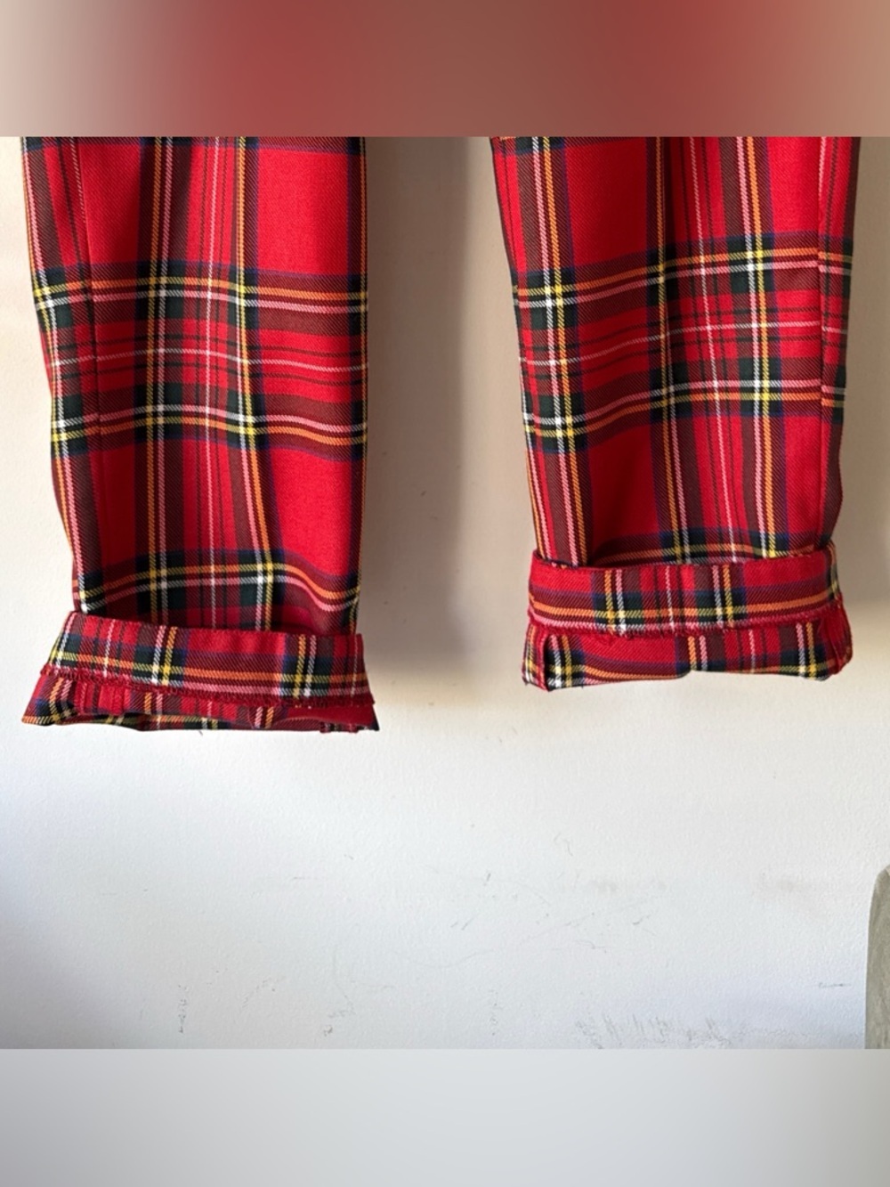 Murray Golf Vintage Broadsword Red Royal Stewart Tartan Plaid Golf Pants Size 32 - Picture 7 of 16